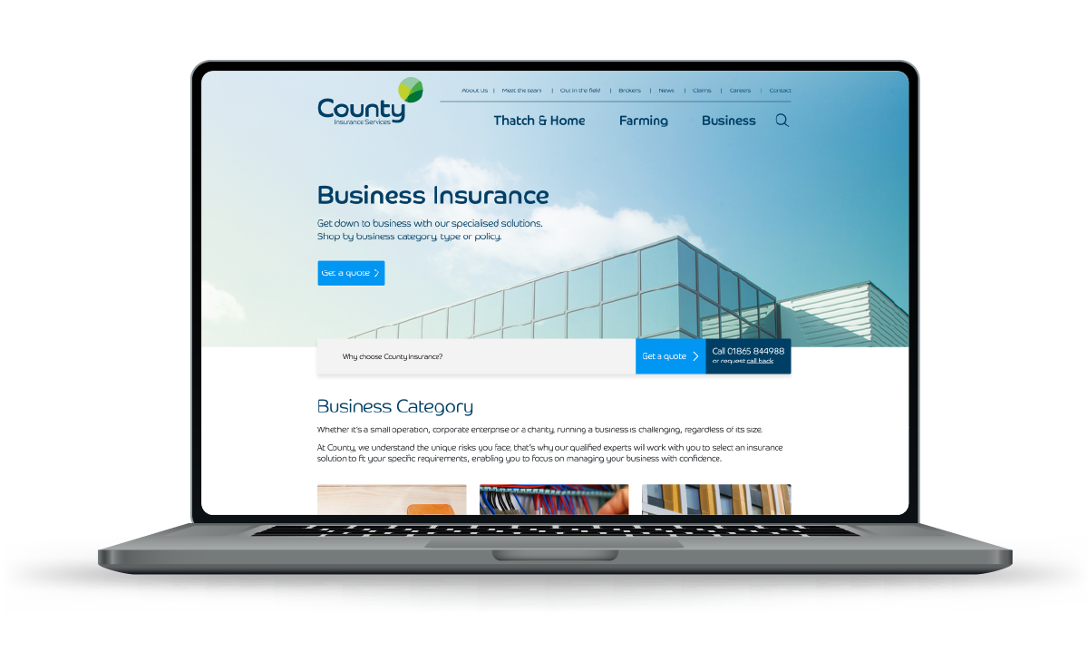 County Insurance Service's Landing page design and Development
