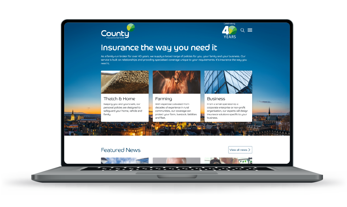 County Insurance Service's website design and Development