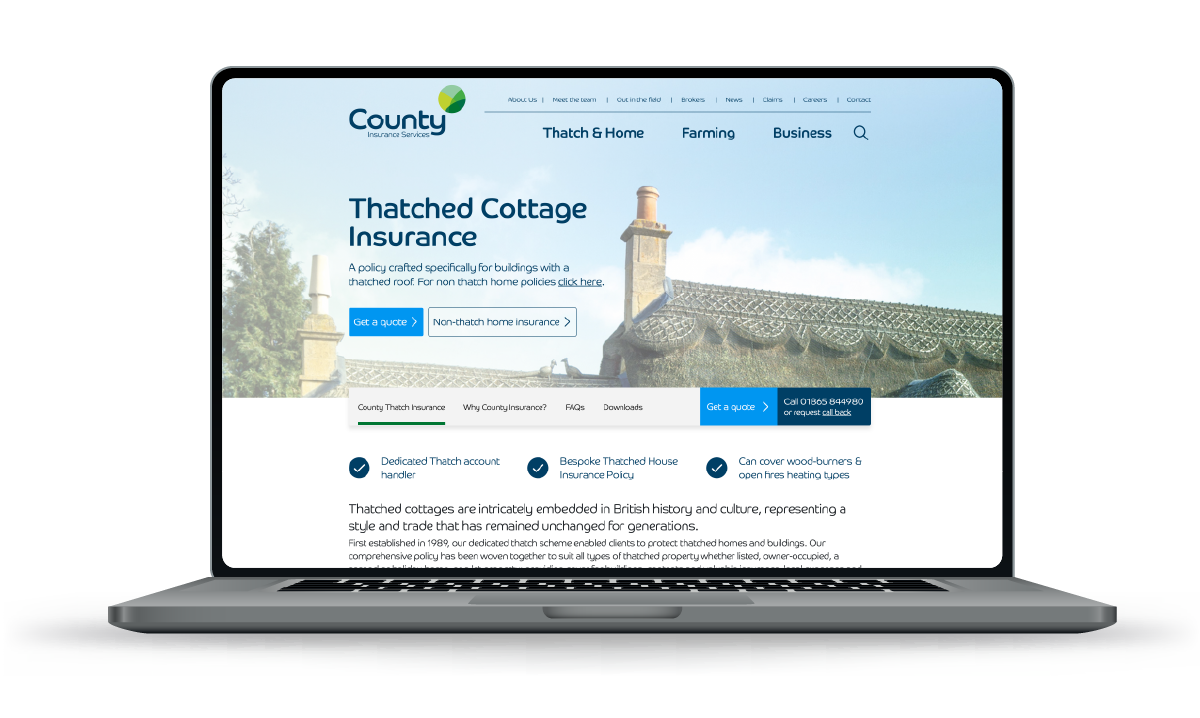 County Insurance Service's Landing page design and Development