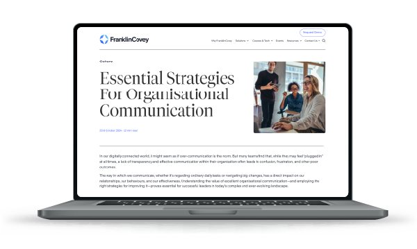 Custom Blog for FranklinCovey's website