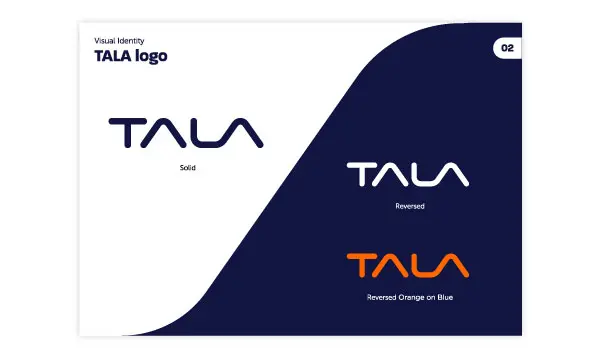 Brand Guidelines exert created for Talacom