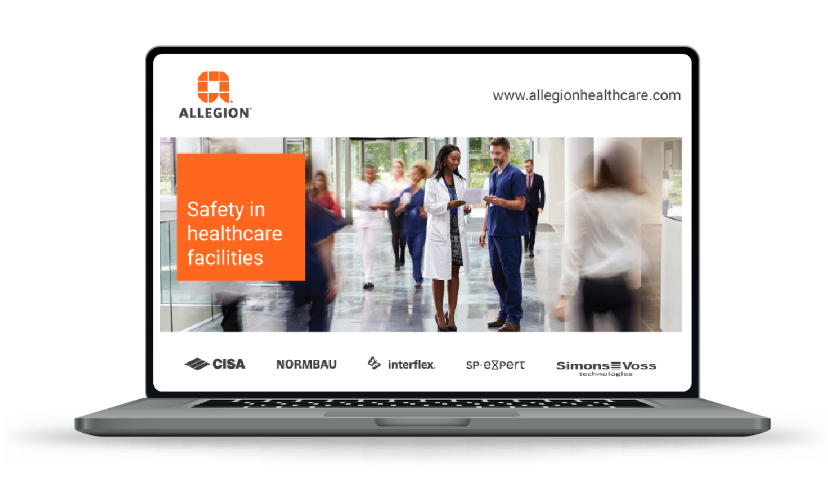 Desktop user experience of the Allegion email template