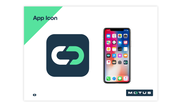 Brand Guidelines exert created for Motus