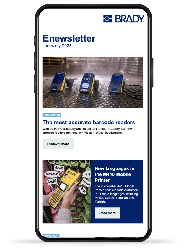 Mobile user experience of custom email design for Brady